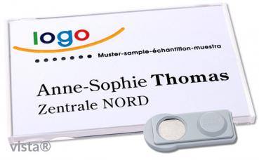 Namensschild vista® 60 "classic" reinweiß